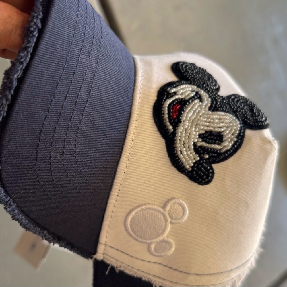 Kids Embroidered Character Cap - Navy and White